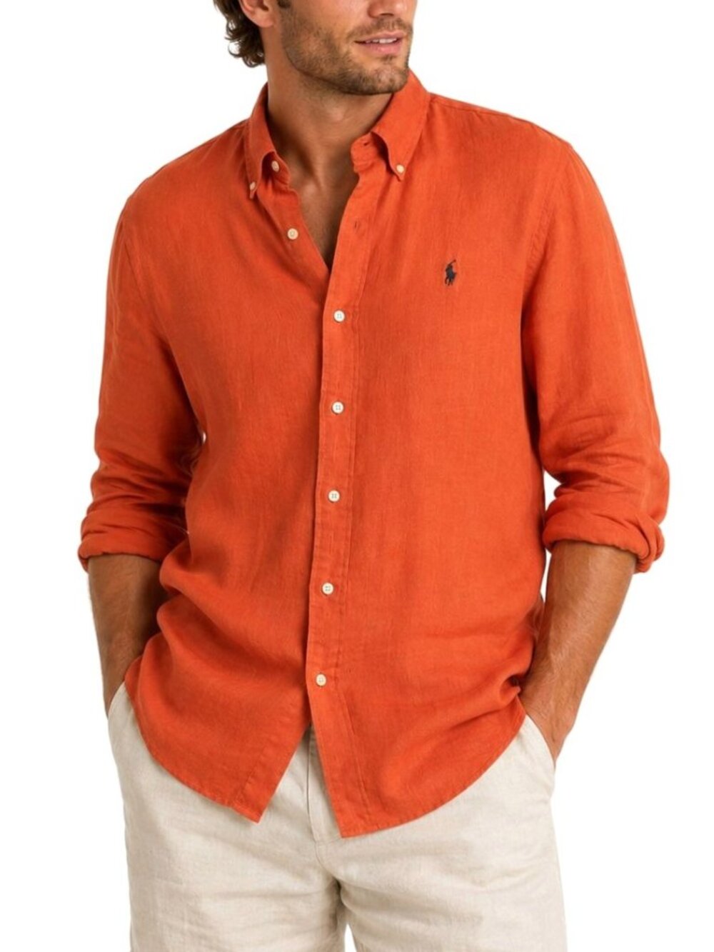 Ralph Lauren 100% Linen Button Down Shirt